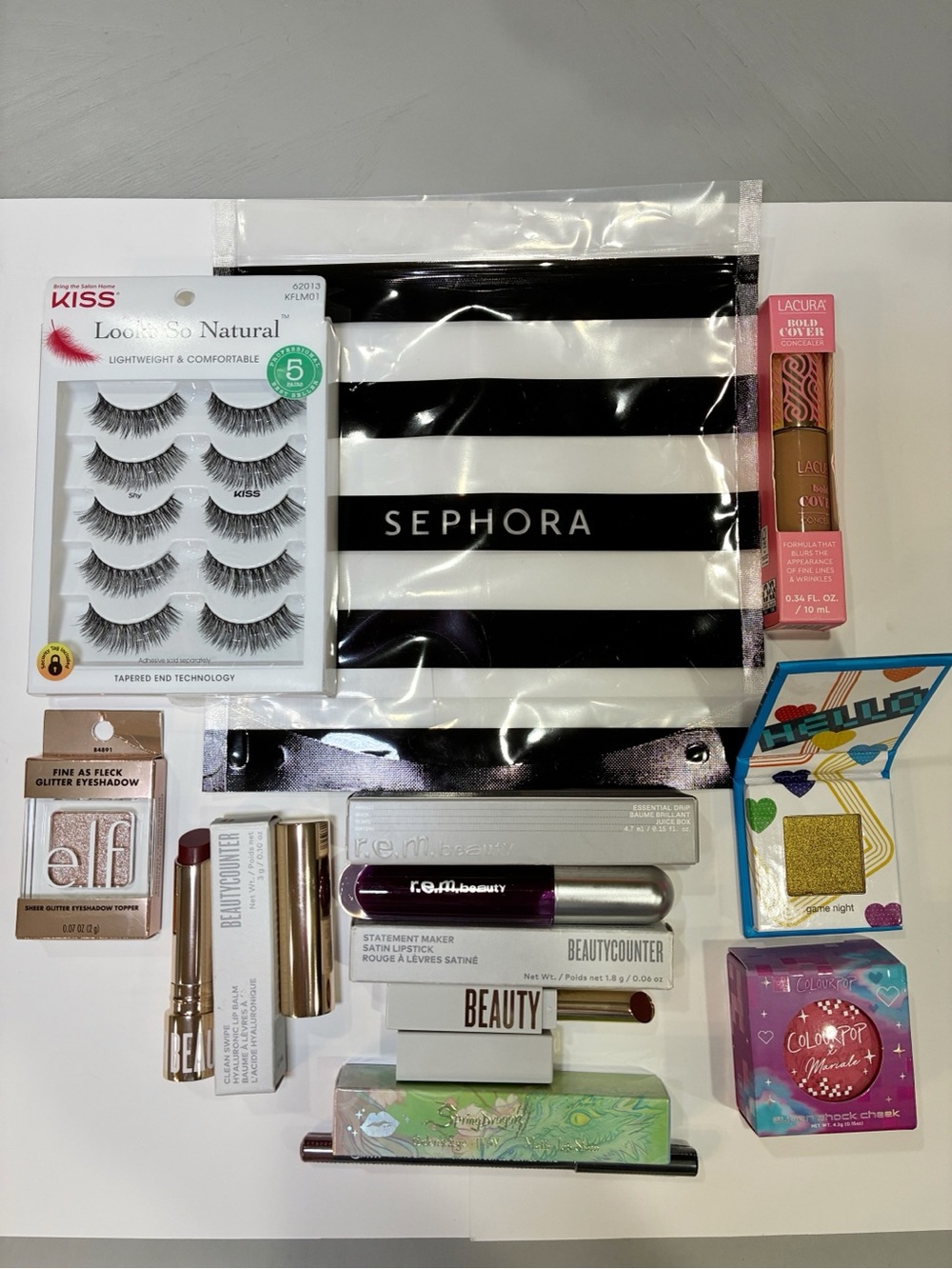 Sephora Makeup Bundle new 10 pieces BEAUTYCOUNTER REM beauty Colourpop